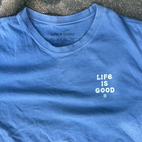 Life Is Good Sky Blue Tee - Picture 2 of 6
